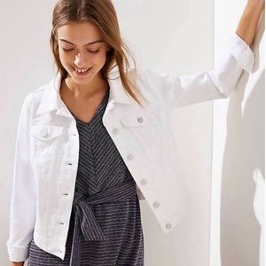 Adorable white crop jean jacket